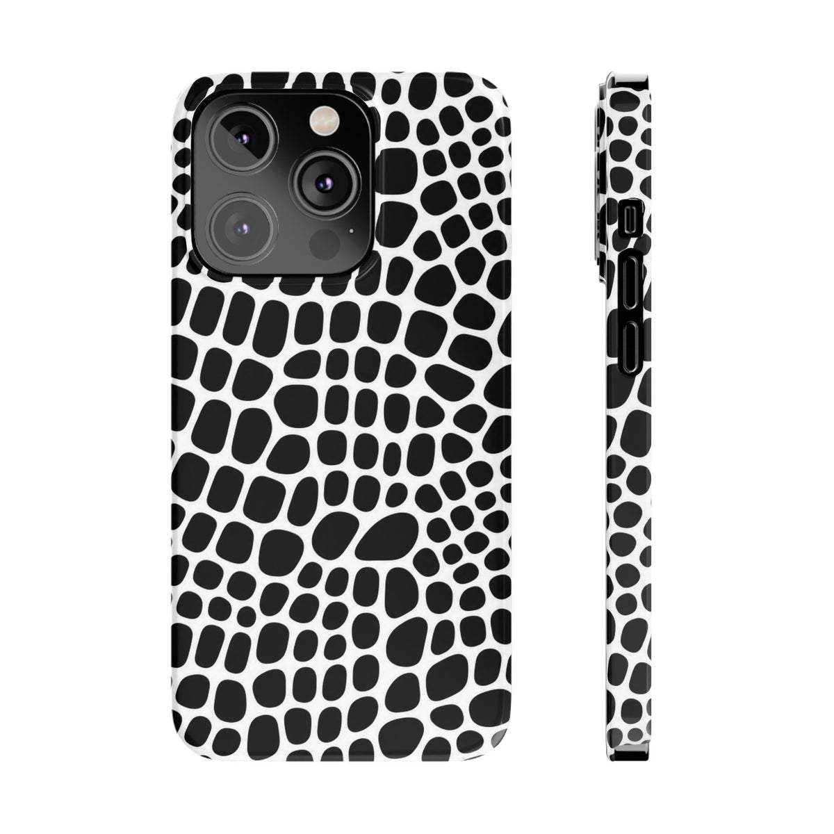 Black and White Gator — Slim iphone Case