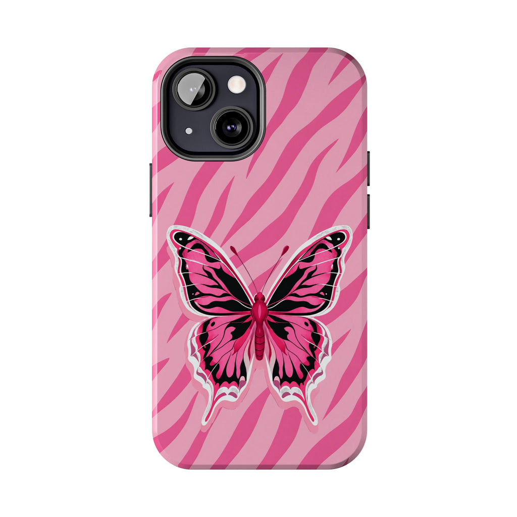 Pink Butterfly - Tough Phone Case
