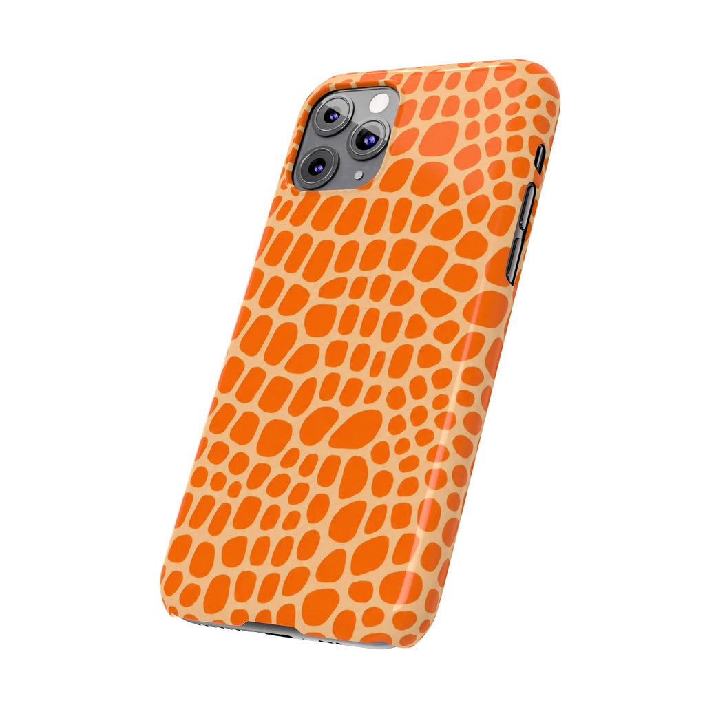 Orange Gator— Slim iphone Case
