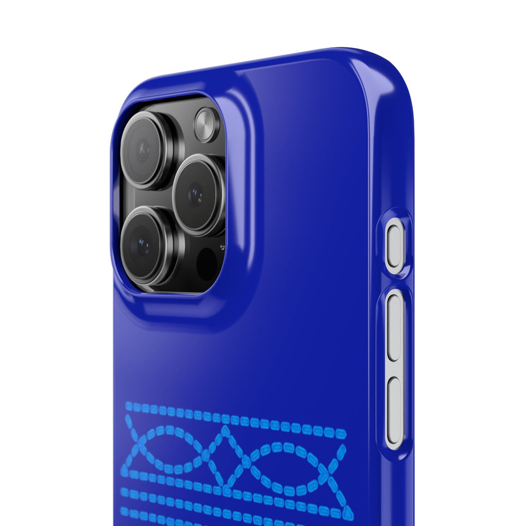 Blue Boot Stitch— Slim iphone Case