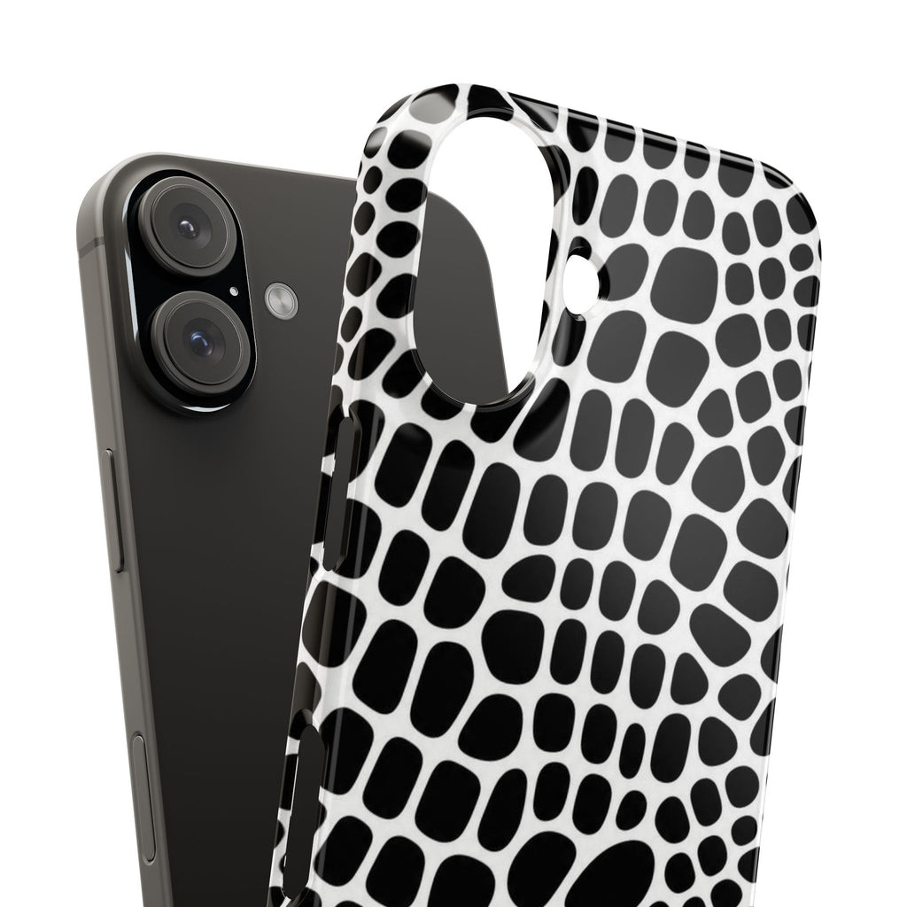 Black and White Gator — Slim iphone Case