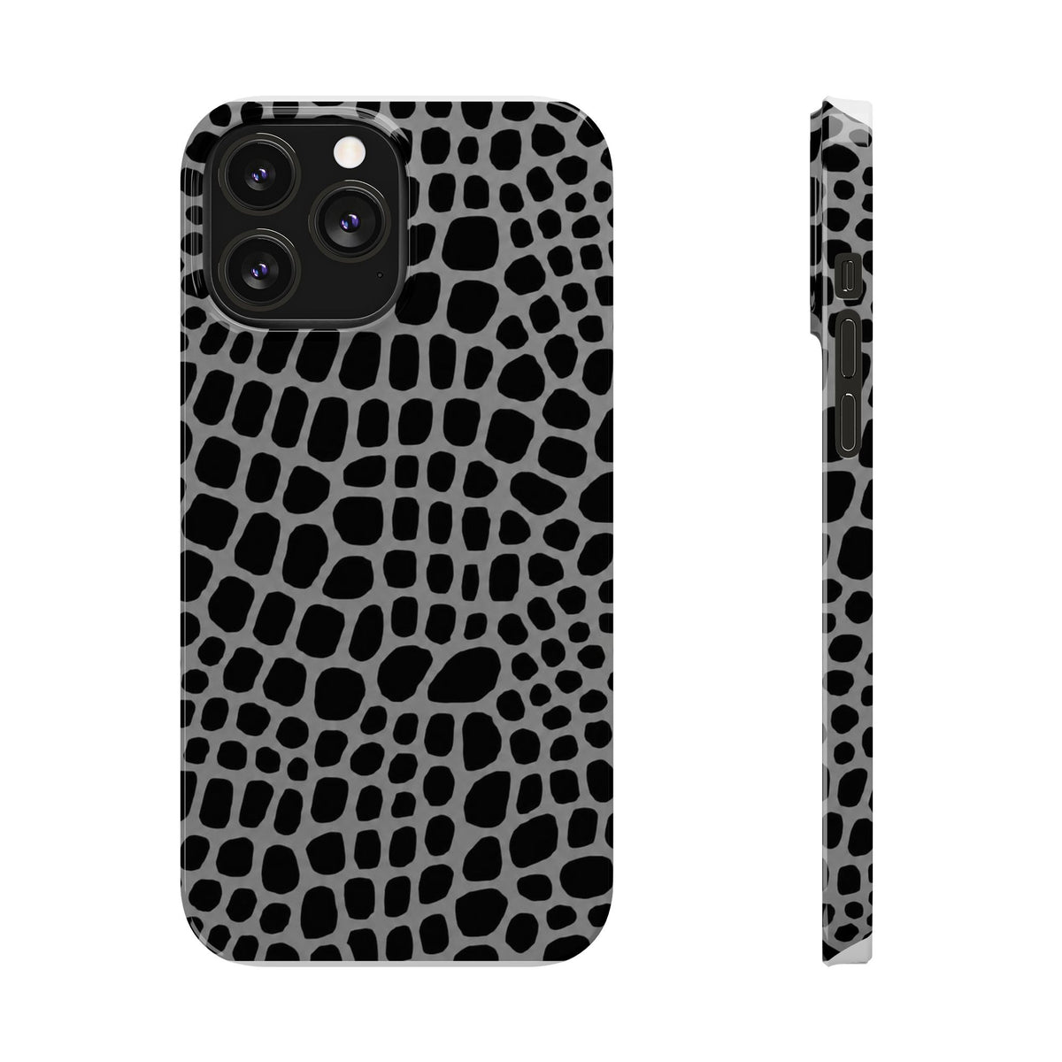 Black & Grey Gator - Slim iphone Case