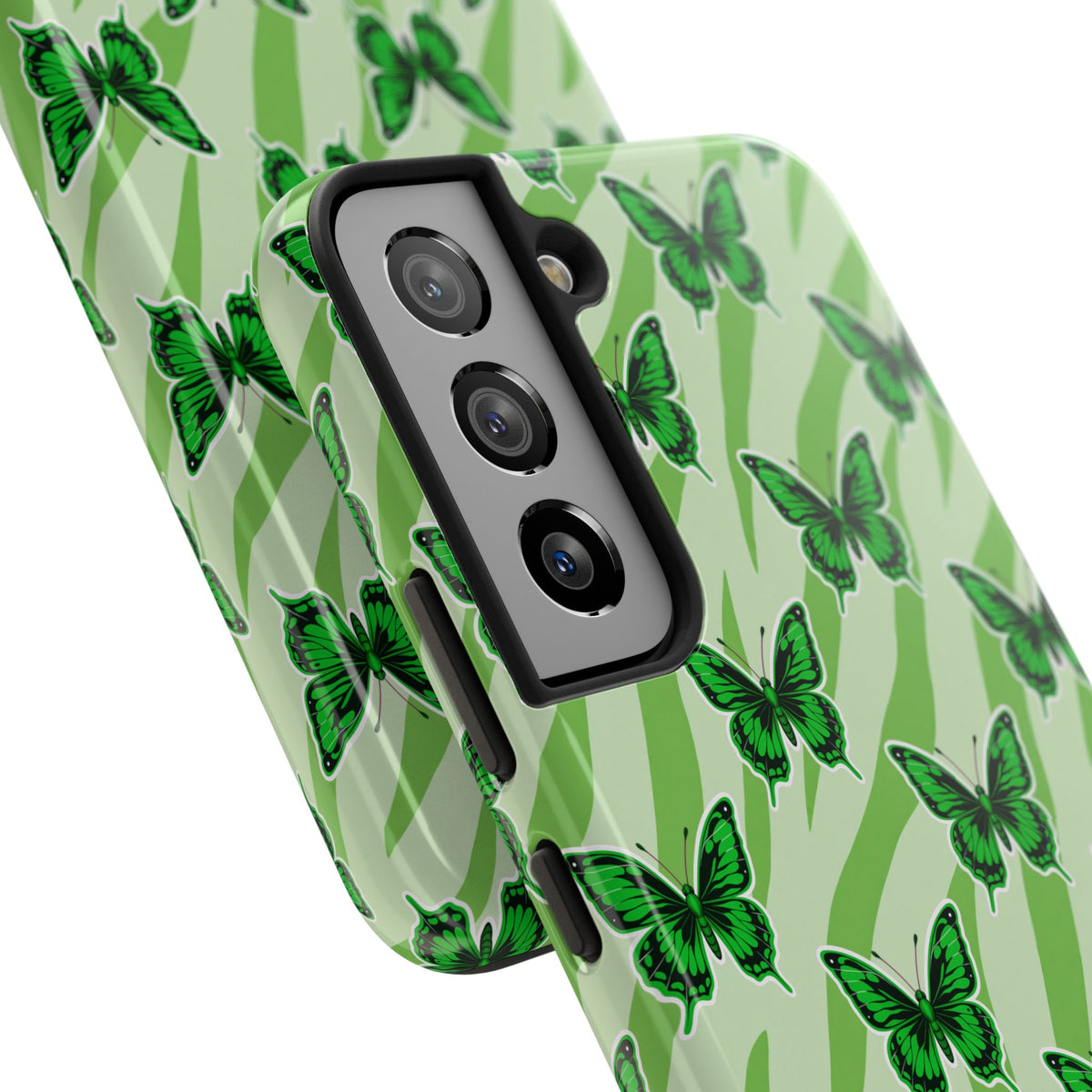 Green Butterfly and Zebra —Tough Phone Case