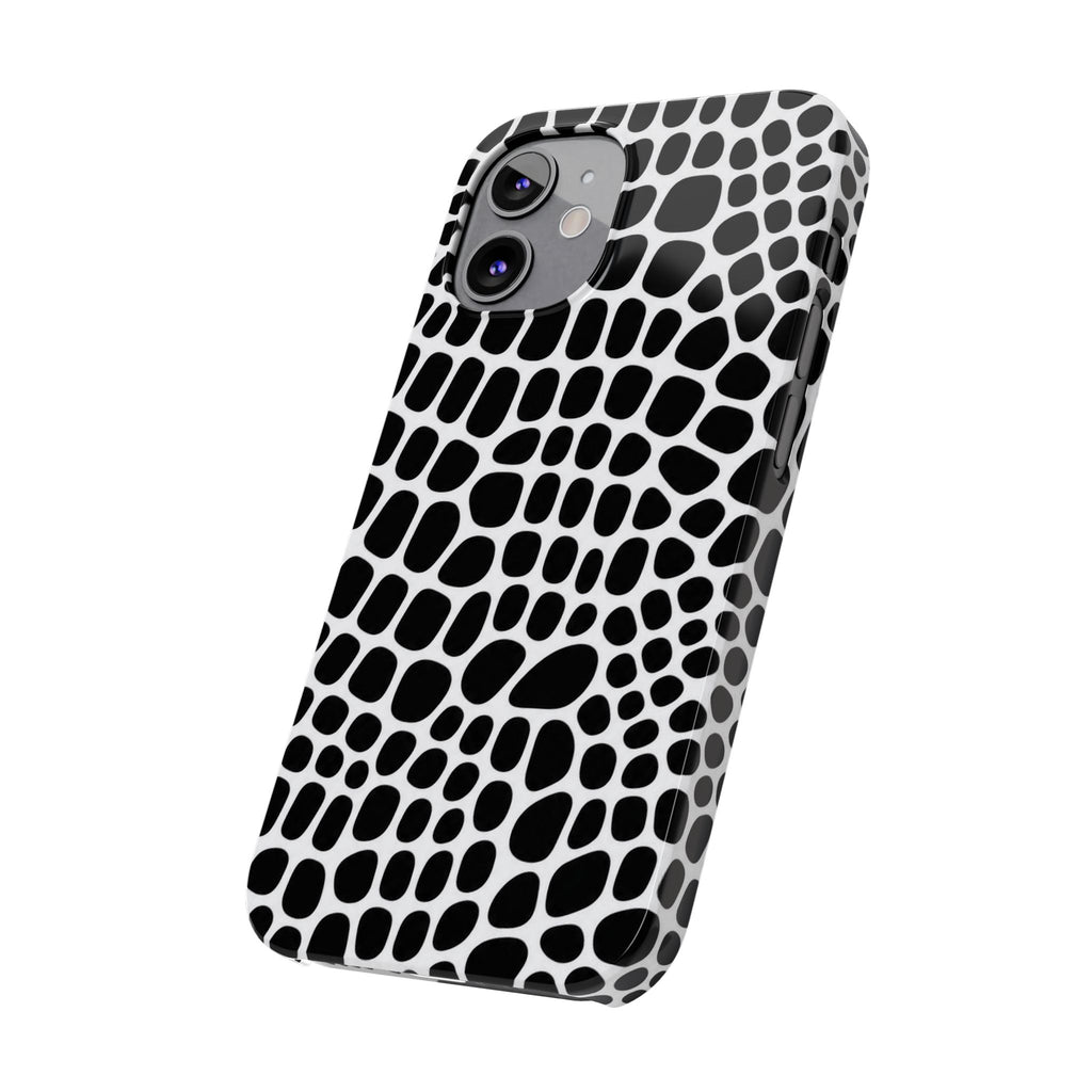 Black and White Gator — Slim iphone Case