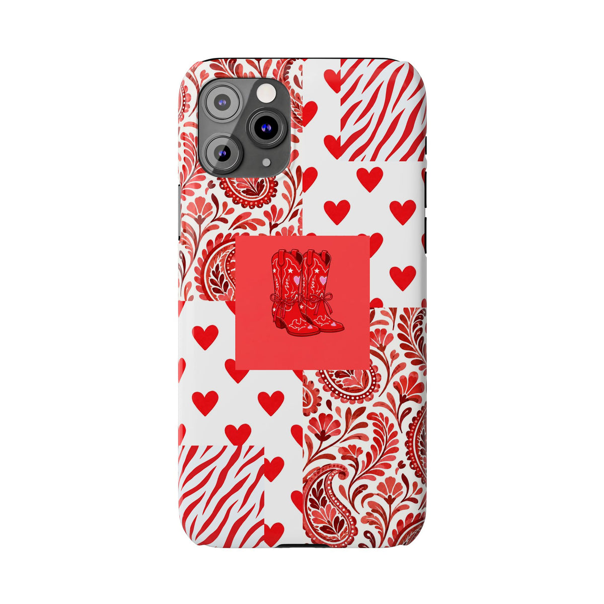 Red Boot Multi Pattern— Slim iPhone Case