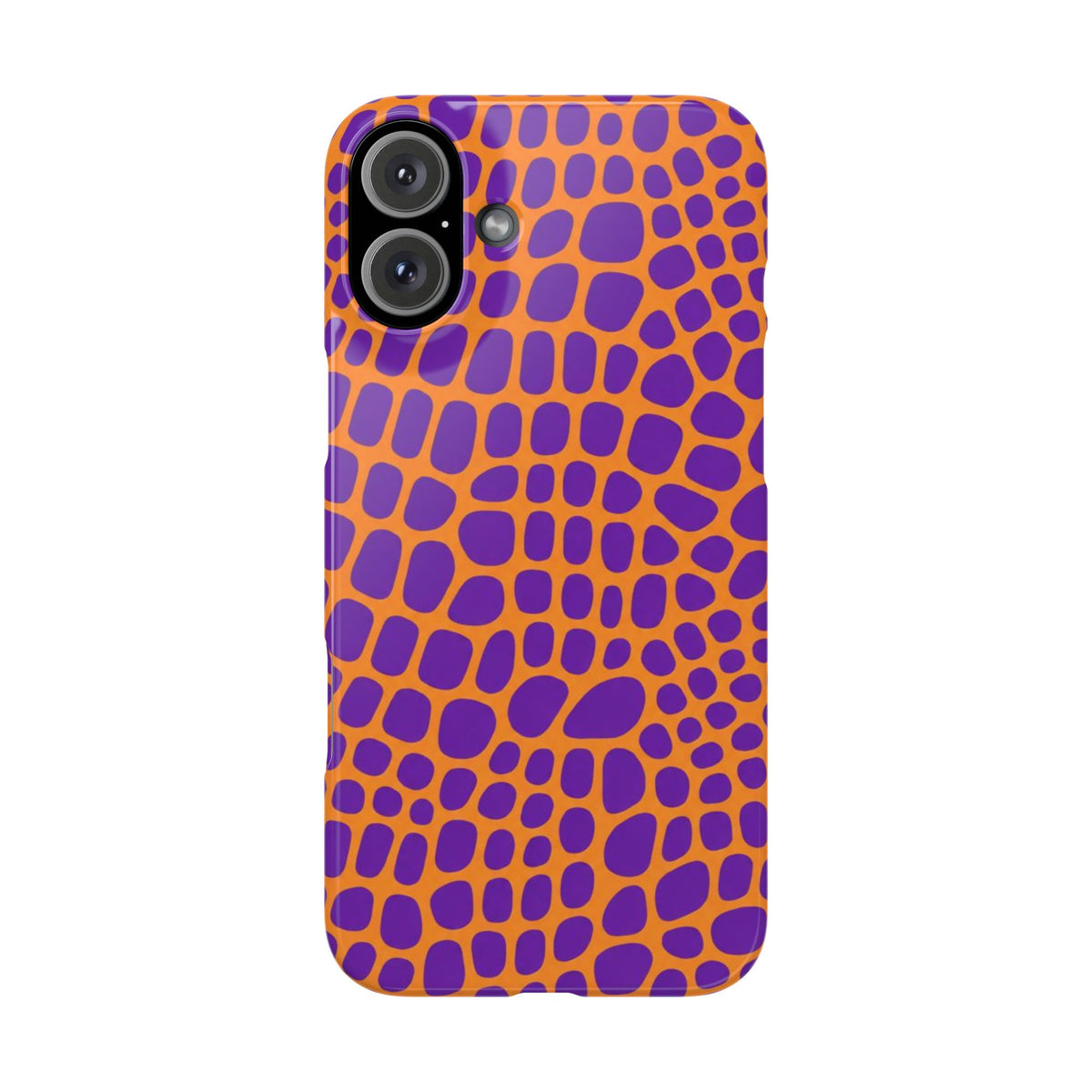 Purple & Orange Gator — Slim iphone Case