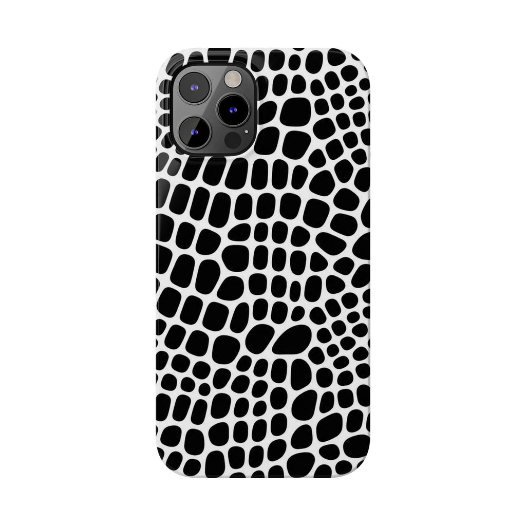 Black and White Gator — Slim iphone Case