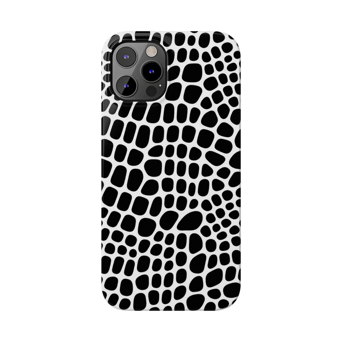 Black and White Gator — Slim iphone Case