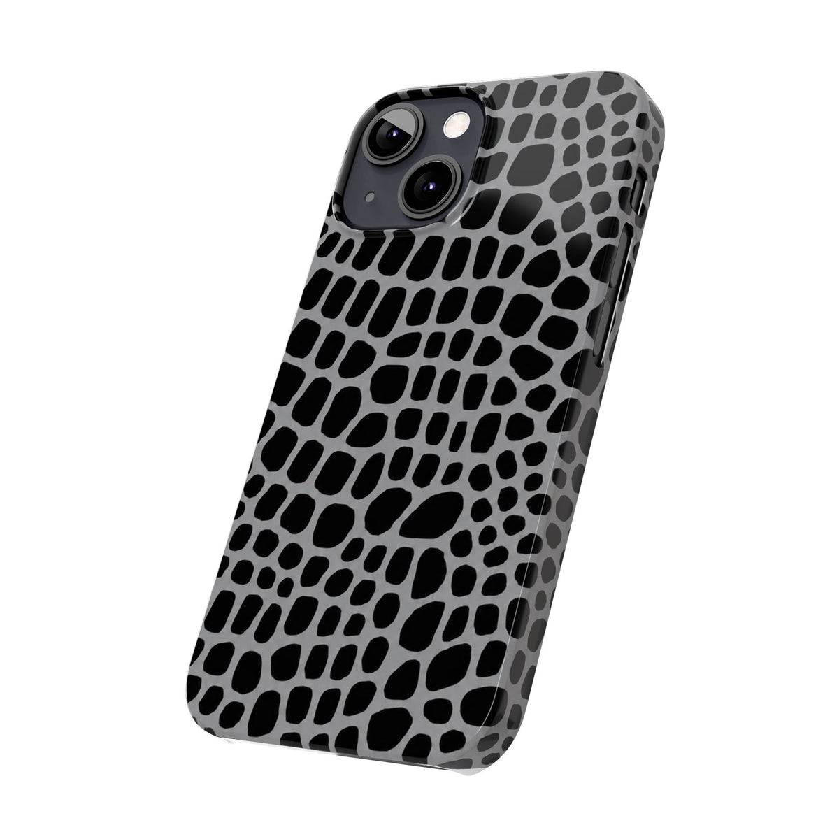 Black & Grey Gator - Slim iphone Case