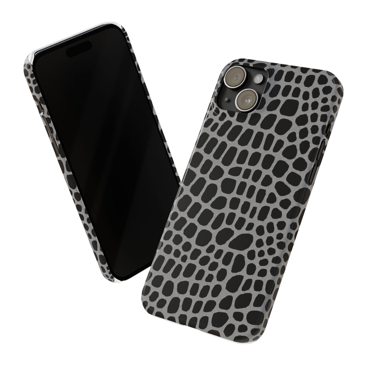 Black & Grey Gator - Slim iphone Case