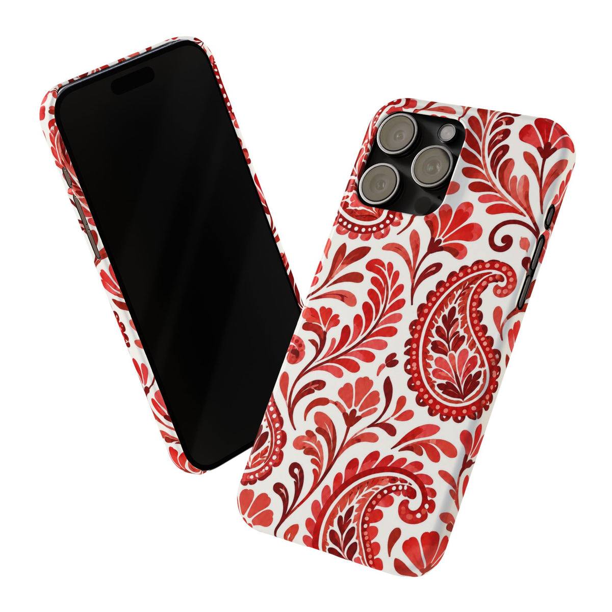 Red Paisley Pattern — Slim iphone Case