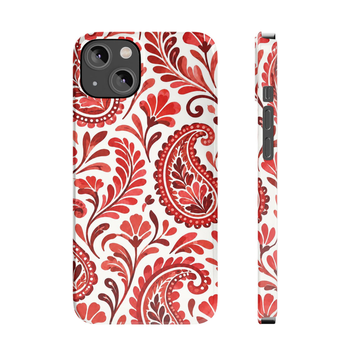 Red Paisley Pattern — Slim iphone Case