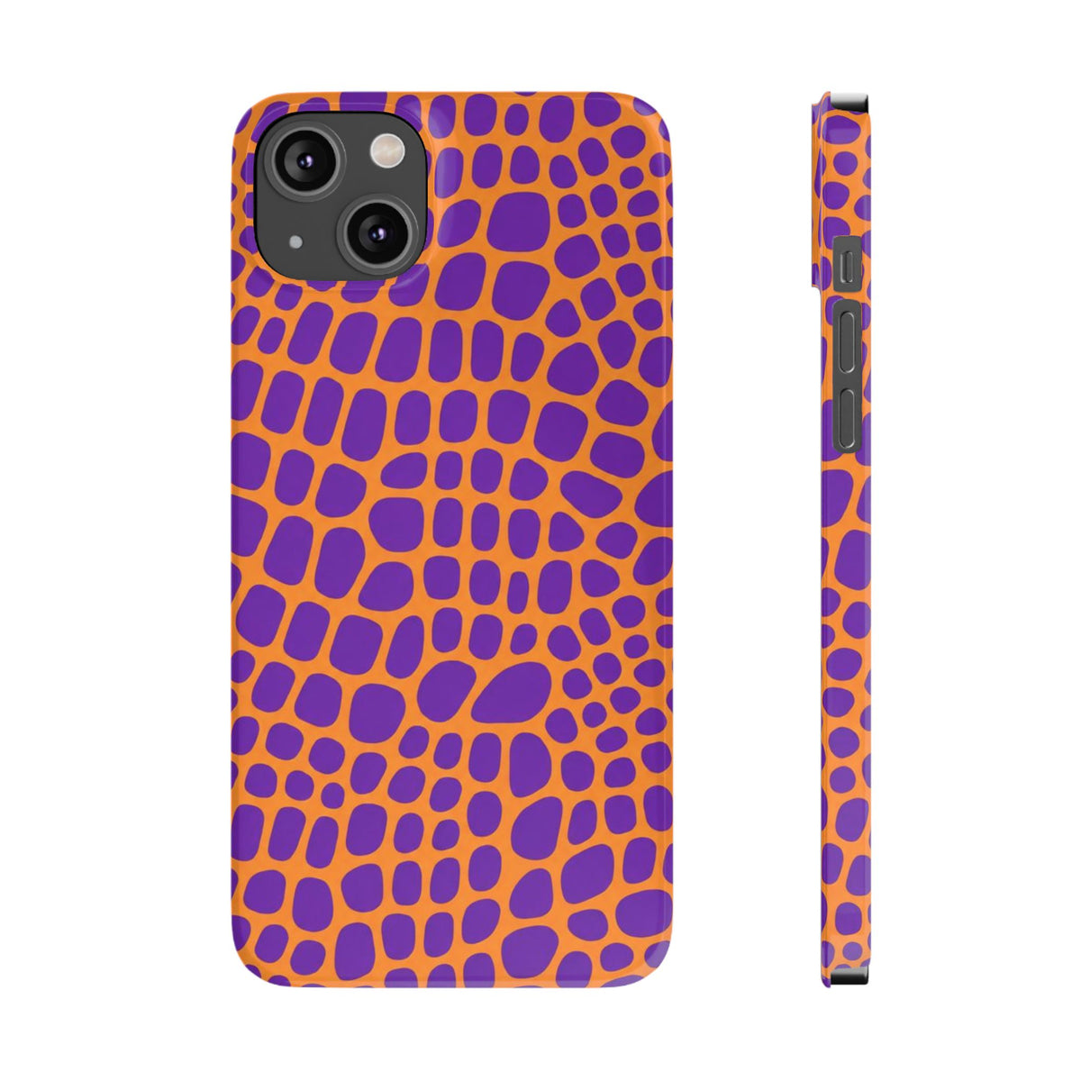 Purple & Orange Gator — Slim iphone Case