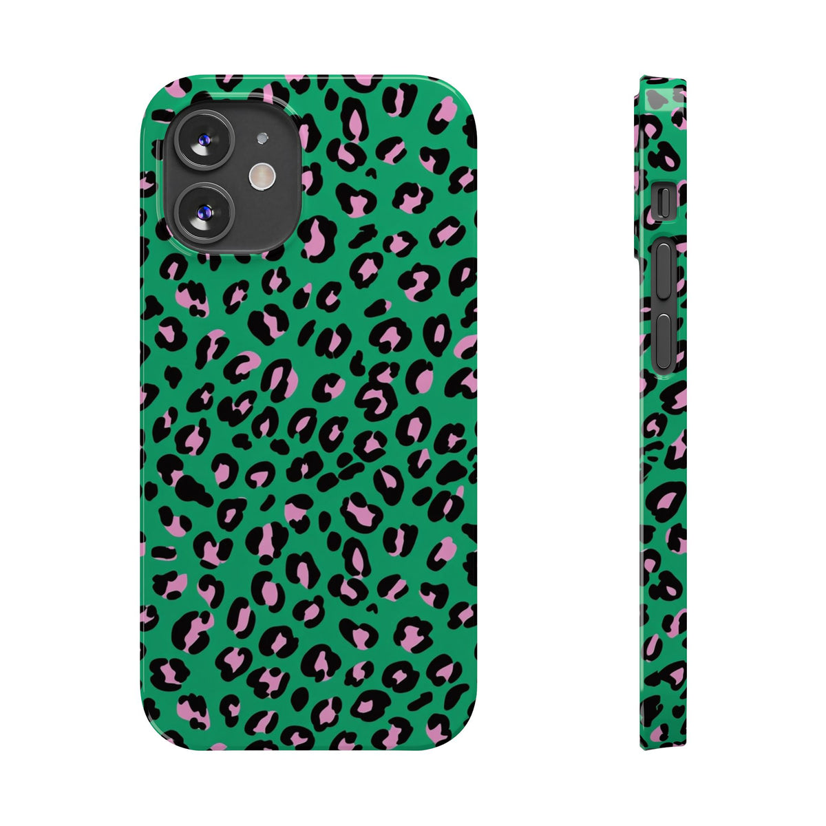 Green & Pink Leopard — Slim iphone Case