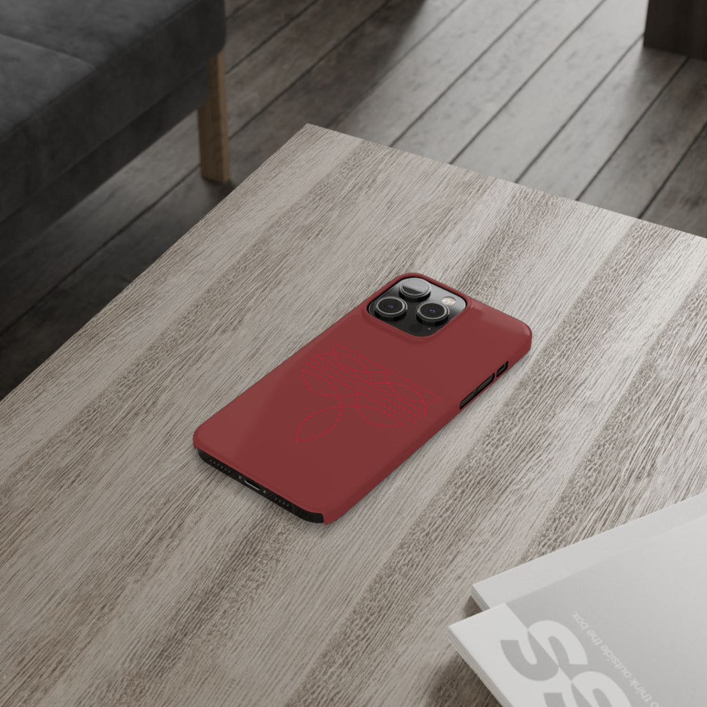 Red Boot Stitch — Slim iphone Case