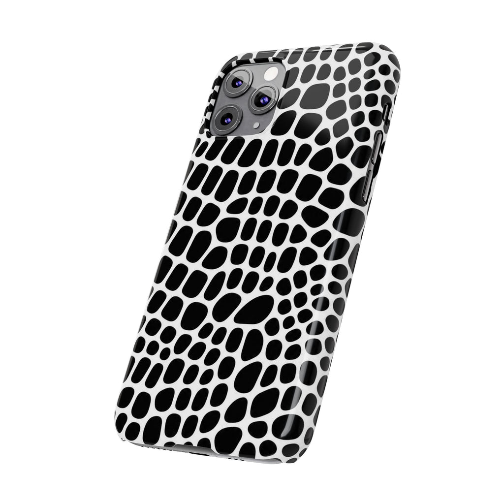 Black and White Gator — Slim iphone Case