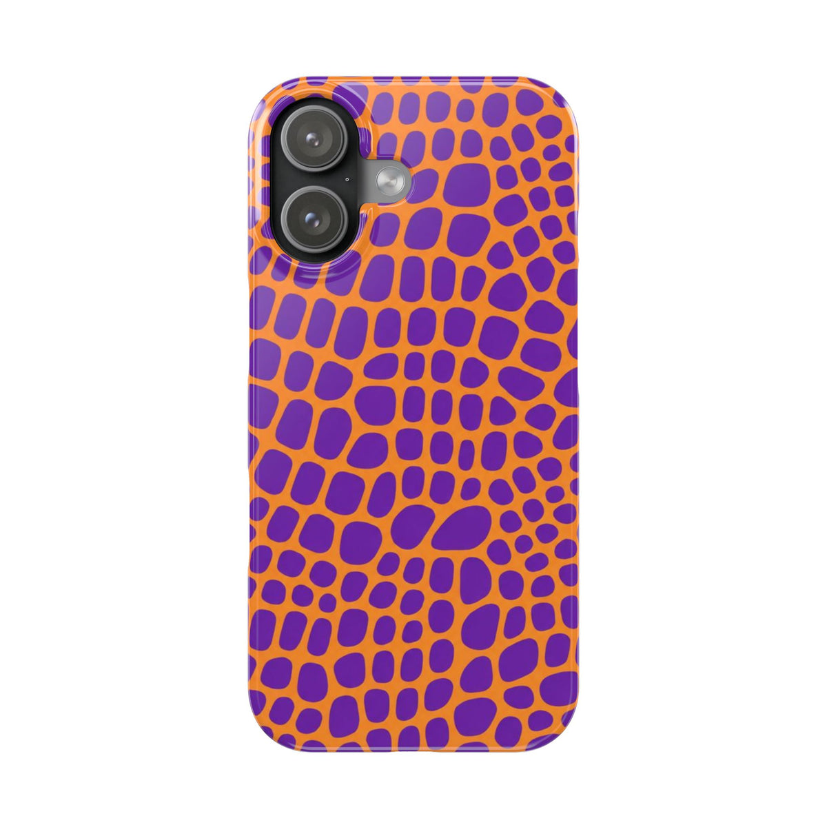 Purple & Orange Gator — Slim iphone Case