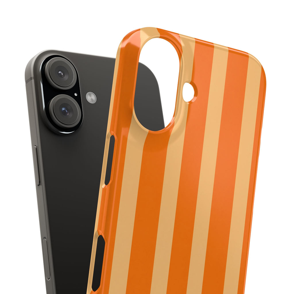 Retro Orange Stripes - Slim iphone Case