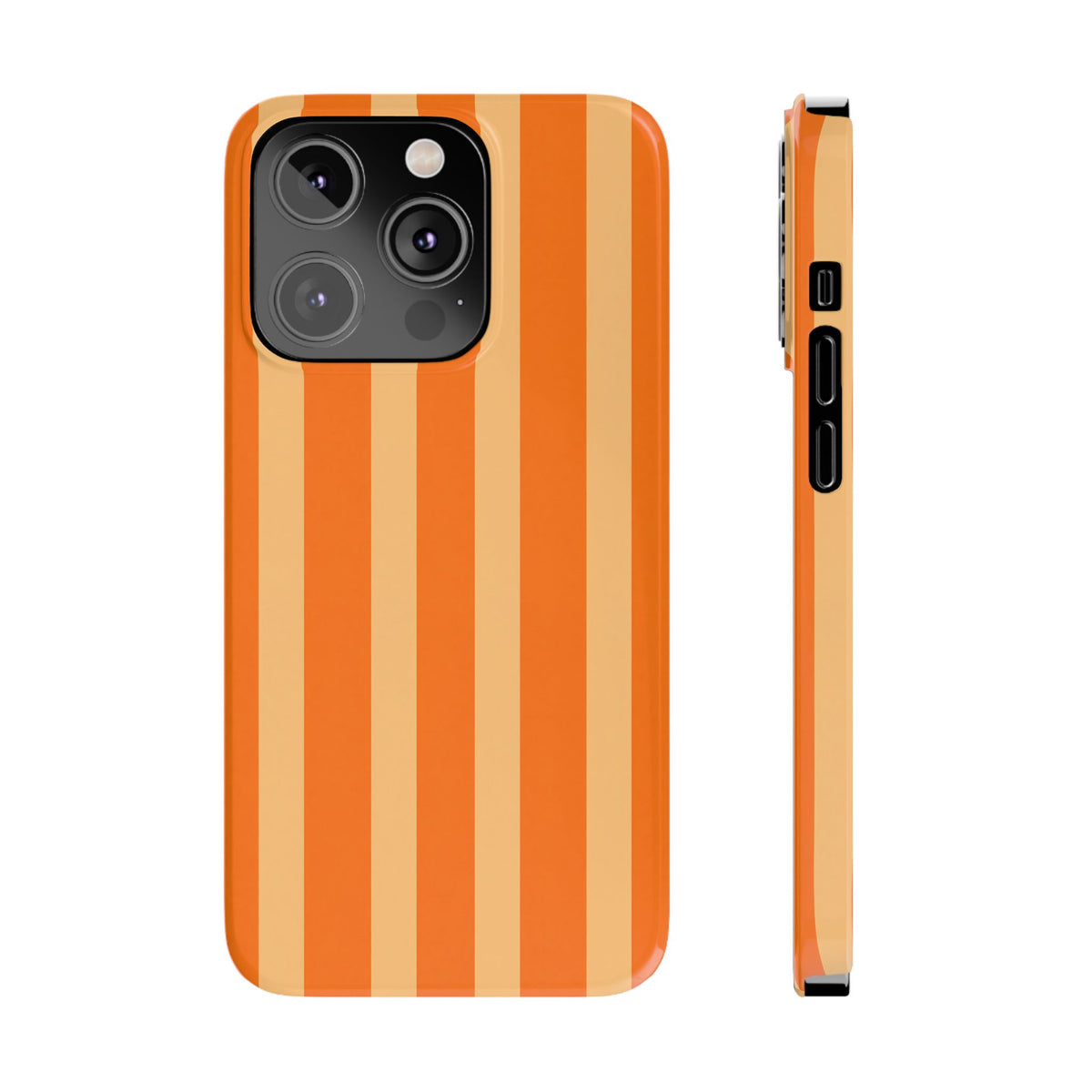 Retro Orange Stripes - Slim iphone Case