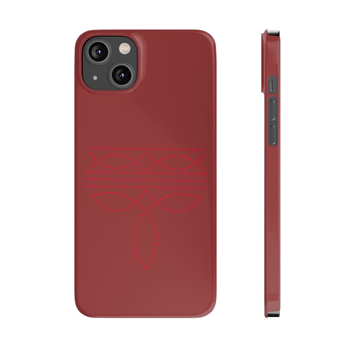 Red Boot Stitch — Slim iphone Case