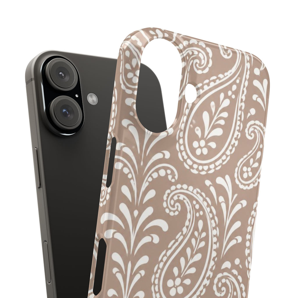 Beige Paisley — Slim iphone Case