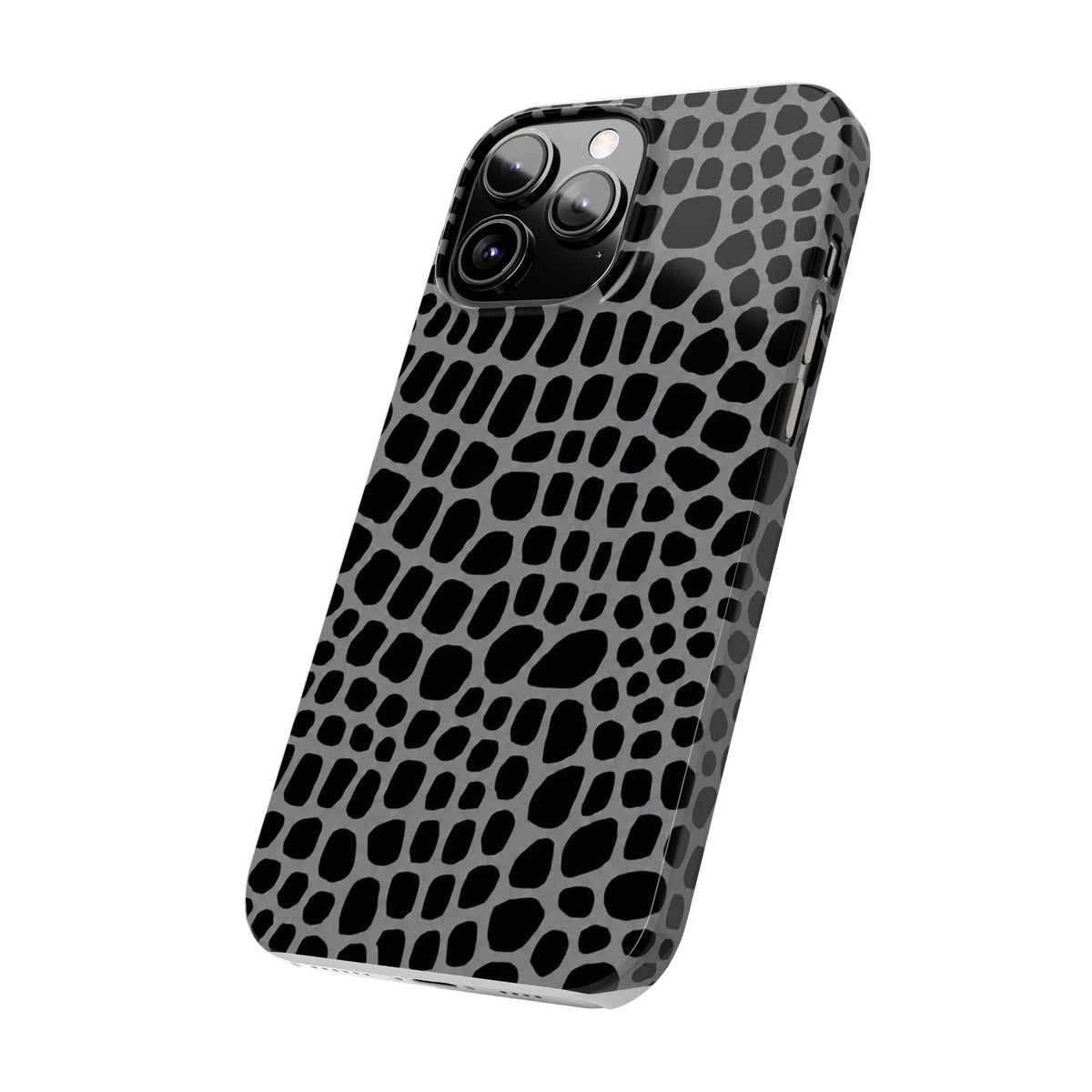 Black & Grey Gator - Slim iphone Case