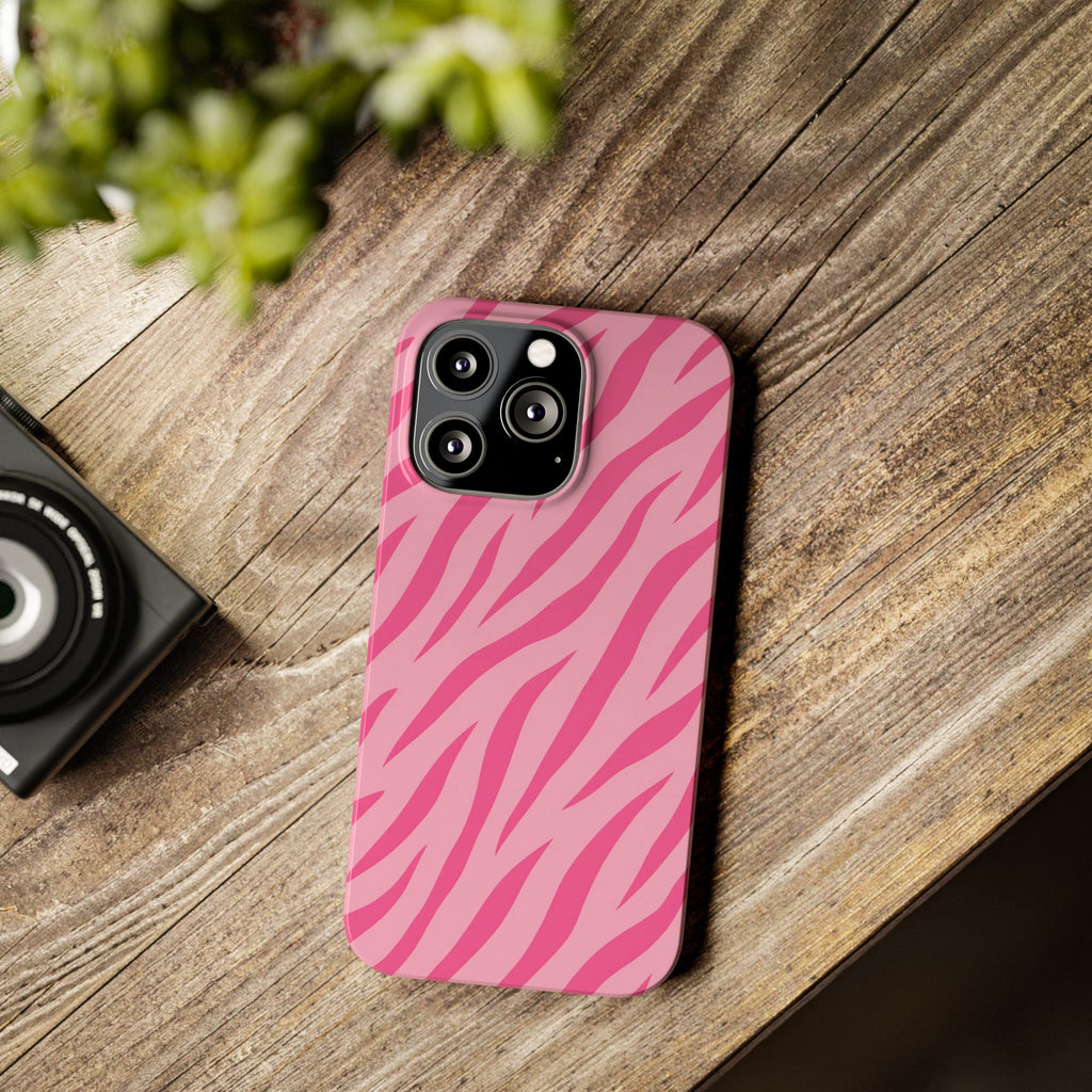 Pink Zebra— Slim iphone Case