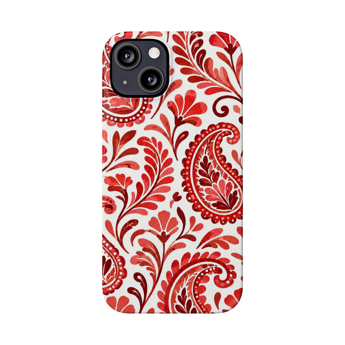 Red Paisley Pattern — Slim iphone Case