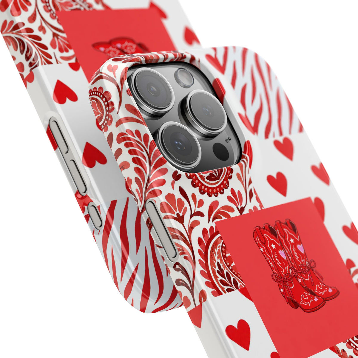 Red Boot Multi Pattern— Slim iPhone Case