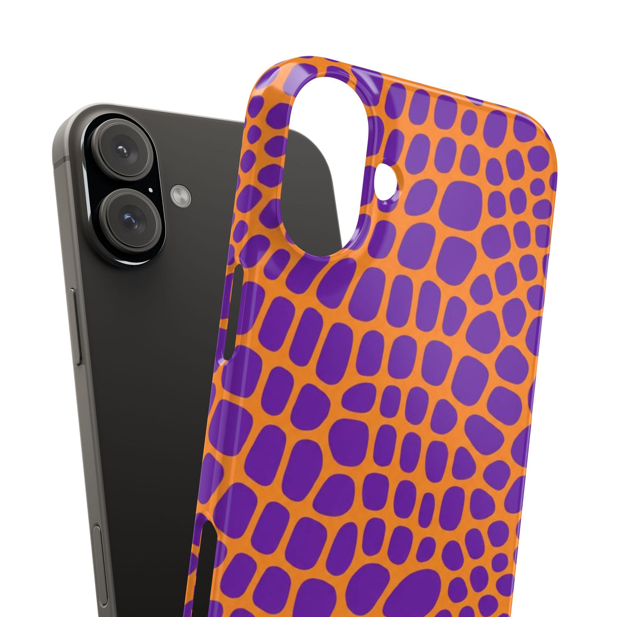 Purple & Orange Gator — Slim iphone Case