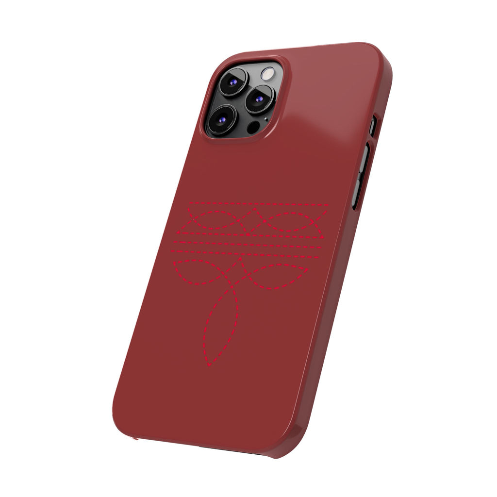 Red Boot Stitch — Slim iphone Case