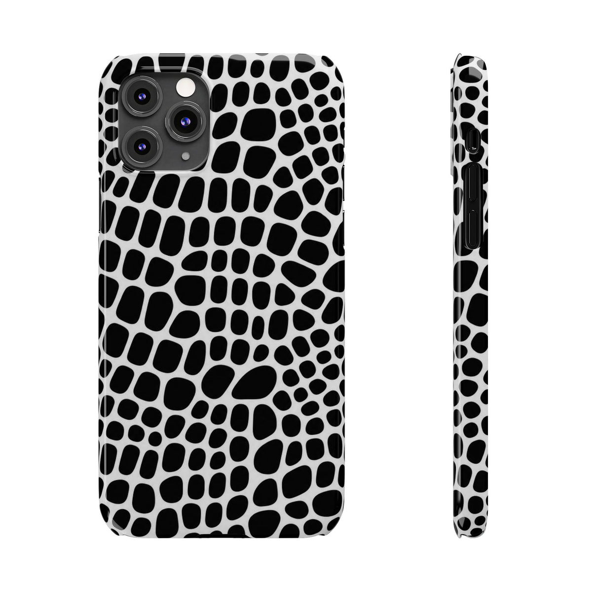 Black and White Gator — Slim iphone Case