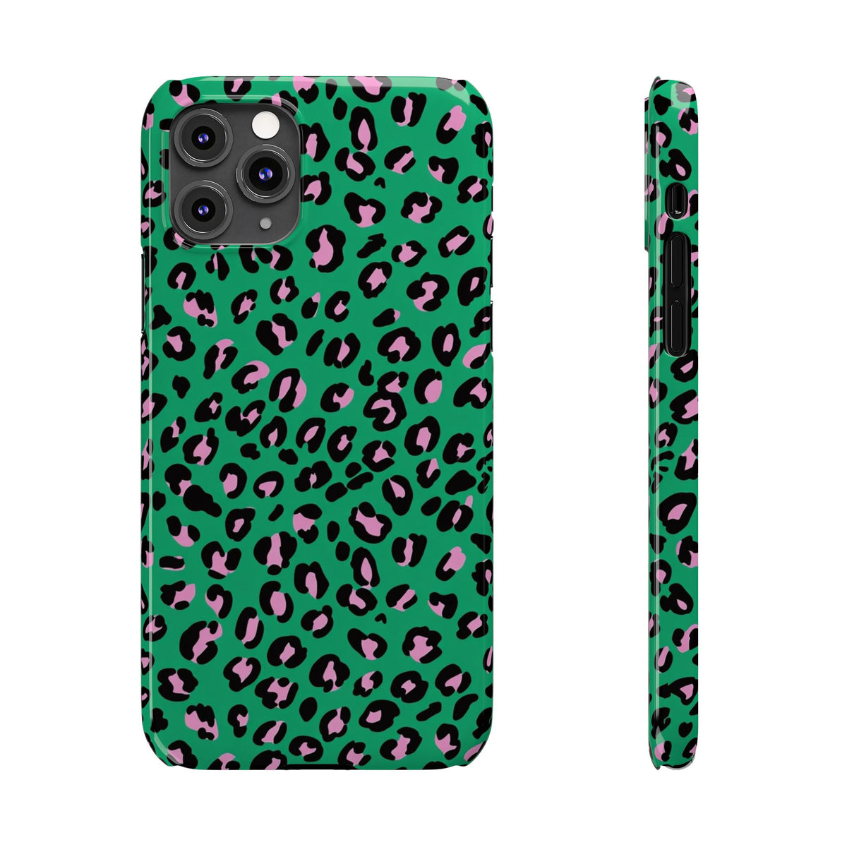 Green & Pink Leopard — Slim iphone Case