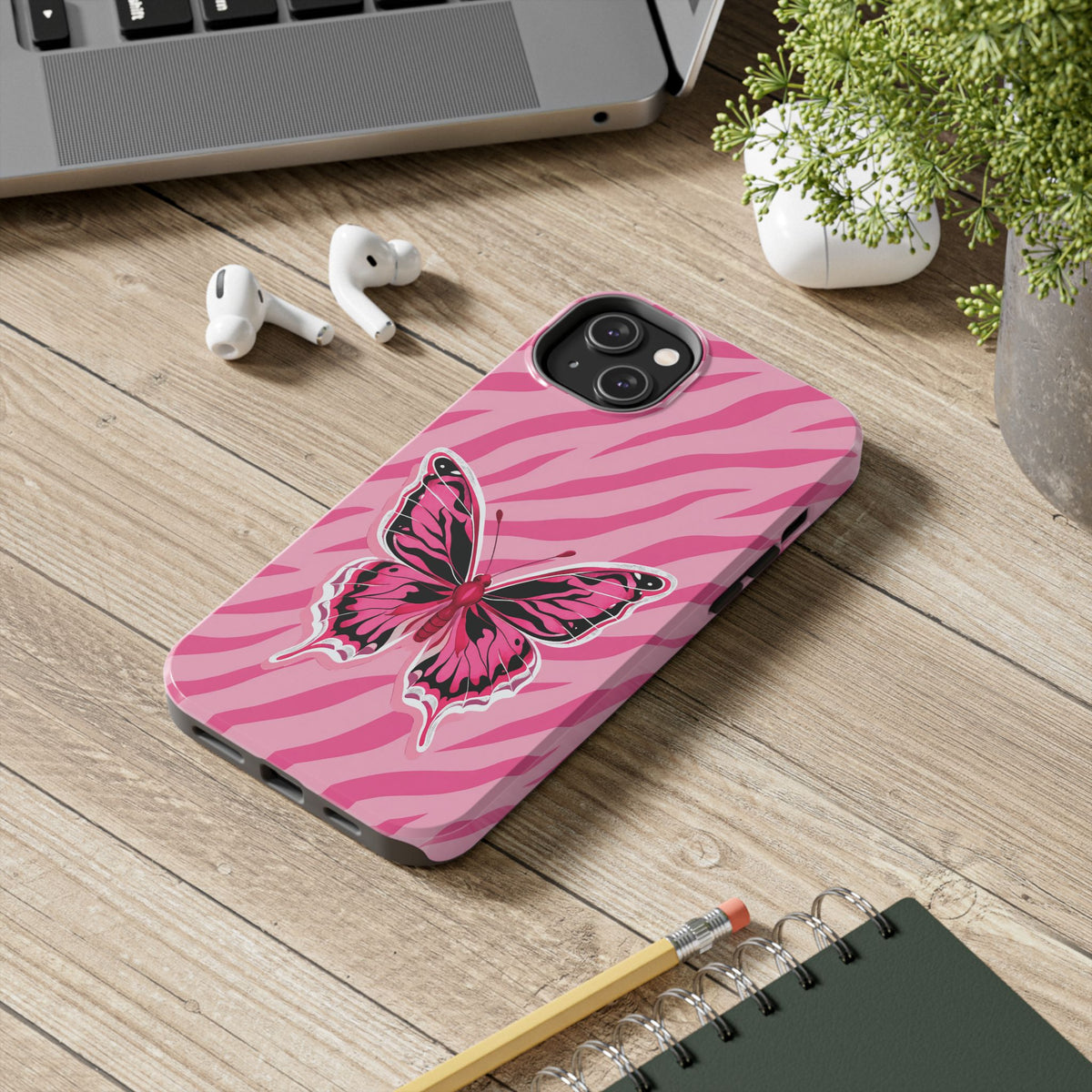 Pink Butterfly - Tough Phone Case
