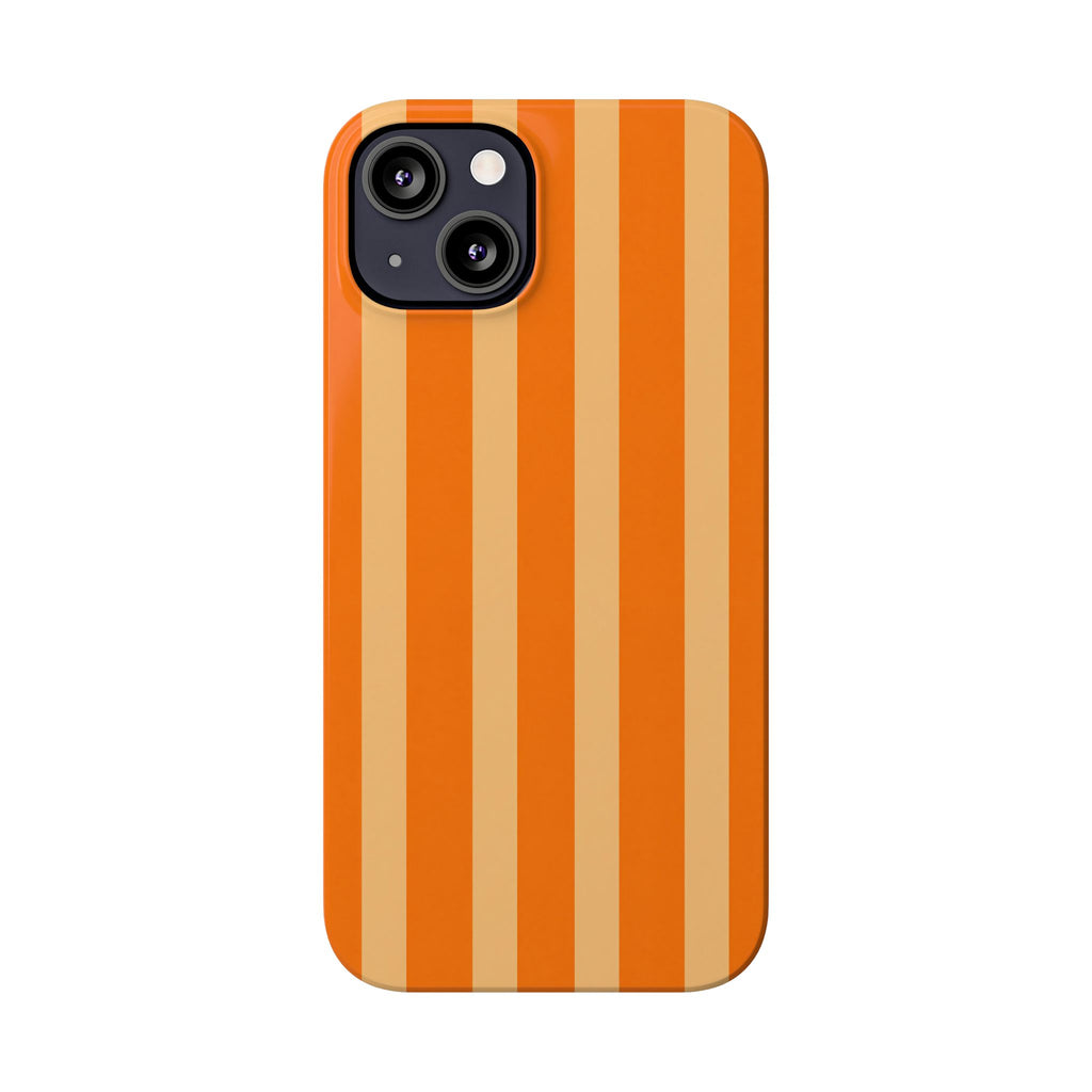 Retro Orange Stripes - Slim iphone Case