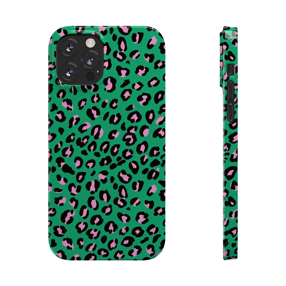 Green & Pink Leopard — Slim iphone Case