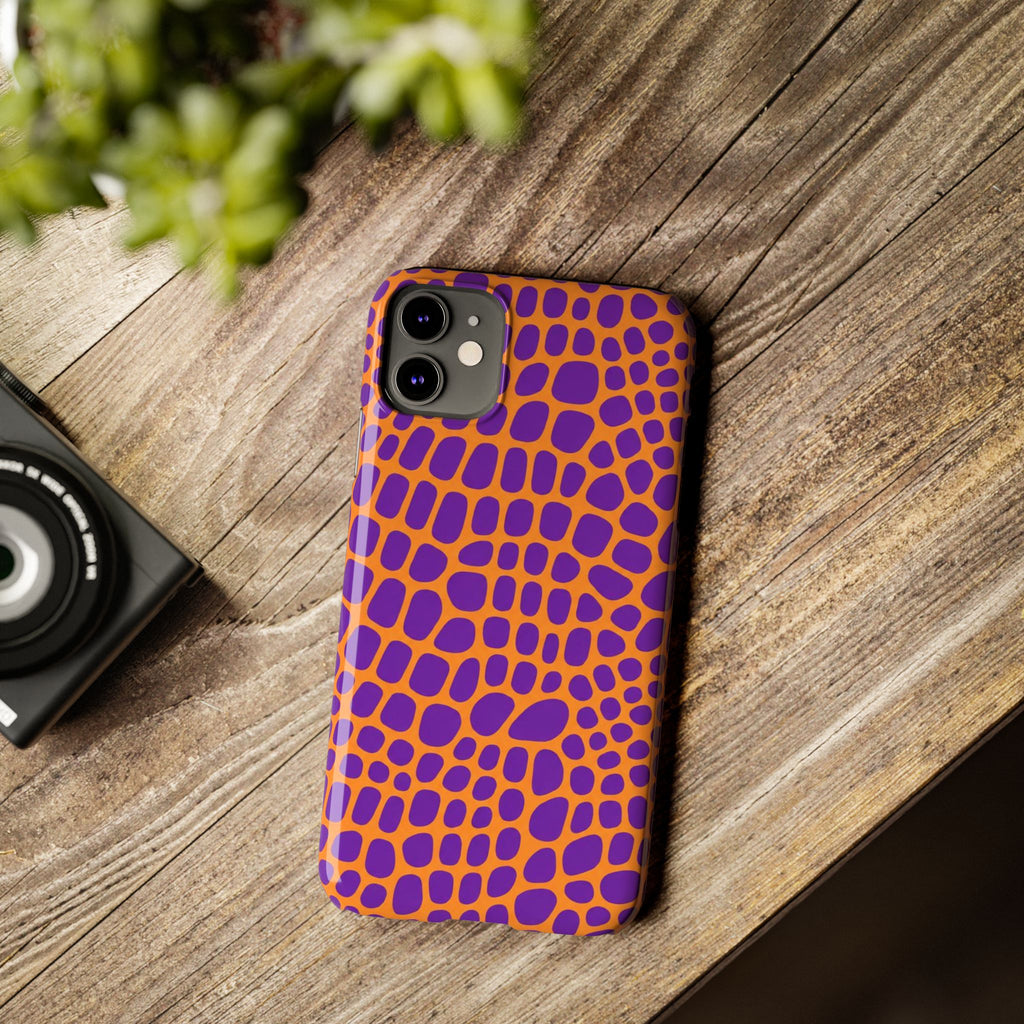 Purple & Orange Gator — Slim iphone Case