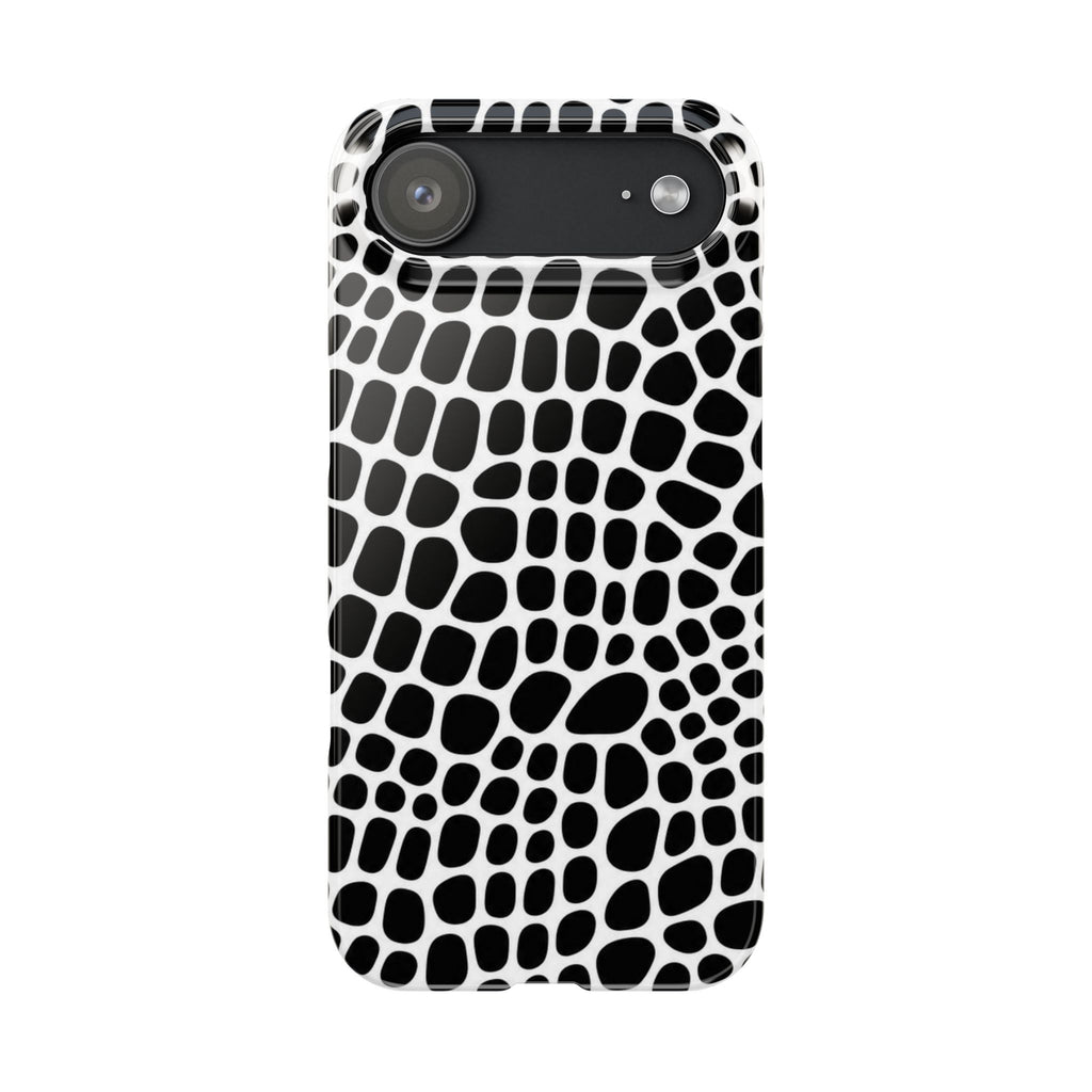 Black and White Gator — Slim iphone Case