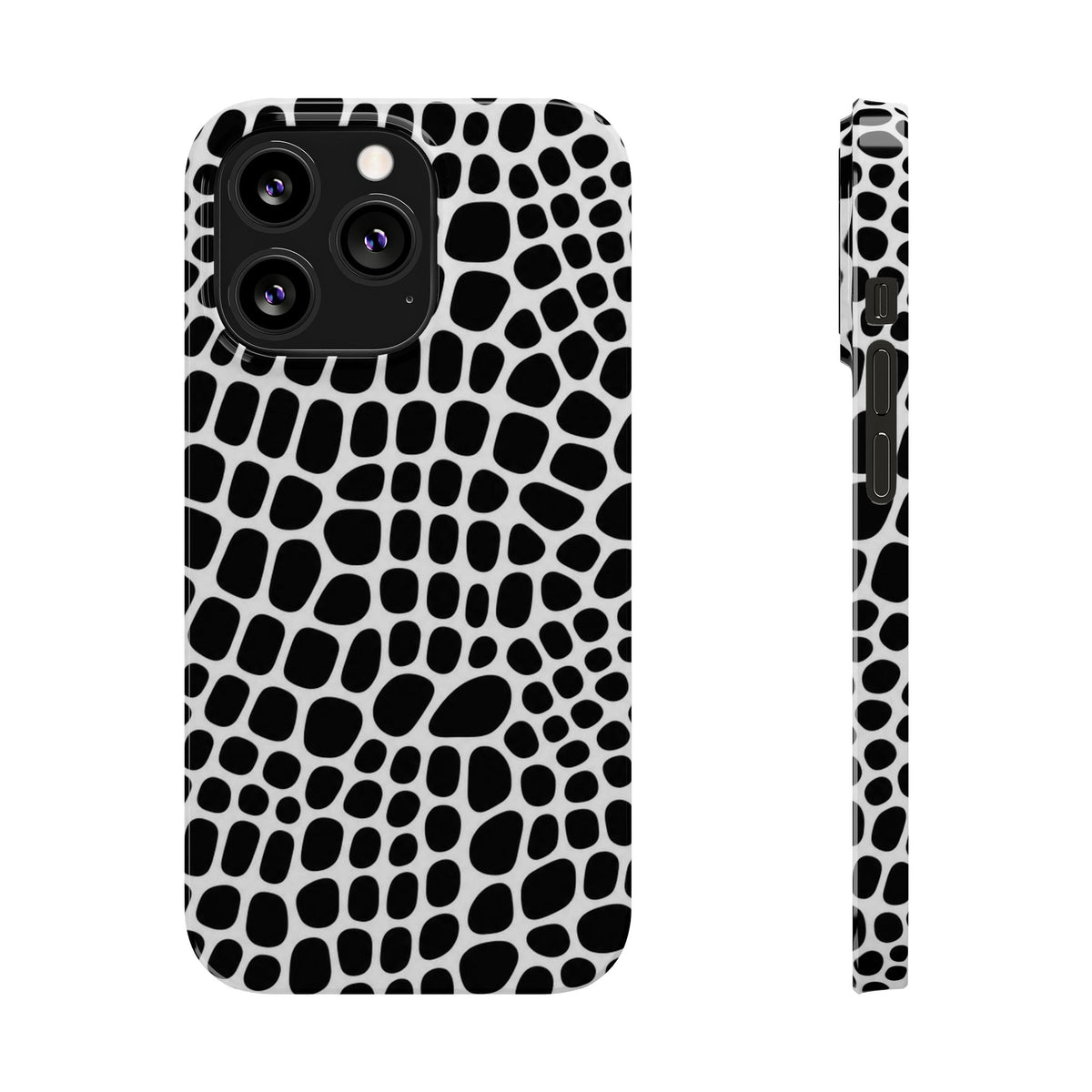 Black and White Gator — Slim iphone Case