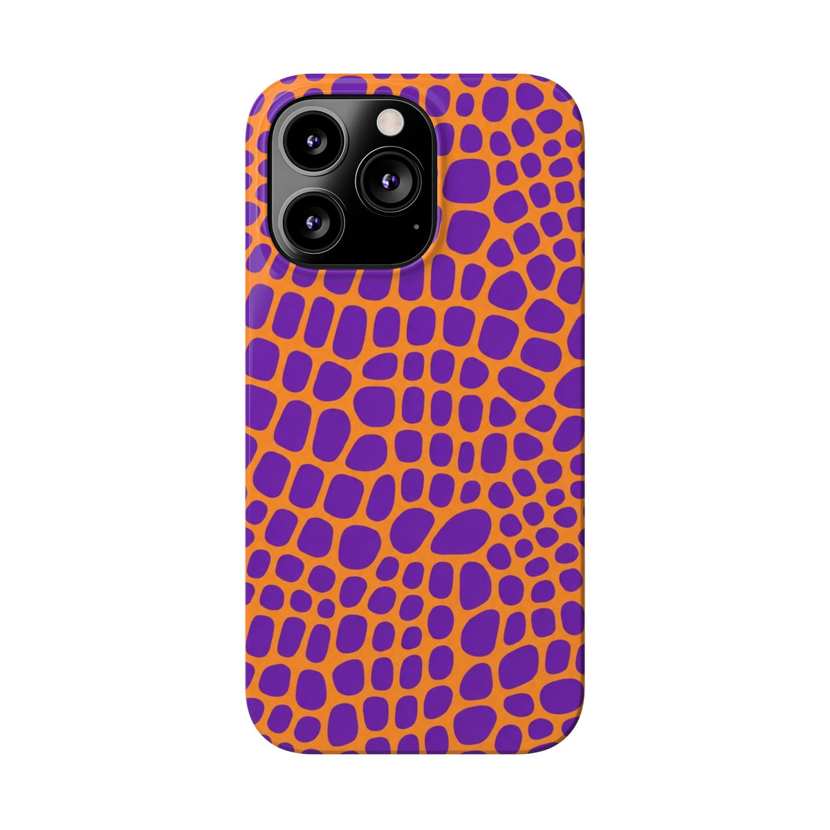 Purple & Orange Gator — Slim iphone Case