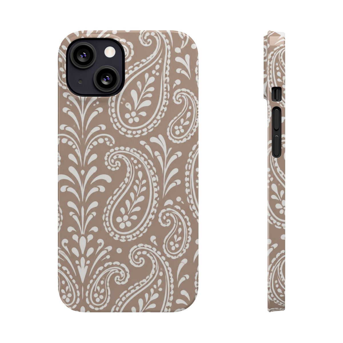 Beige Paisley — Slim iphone Case