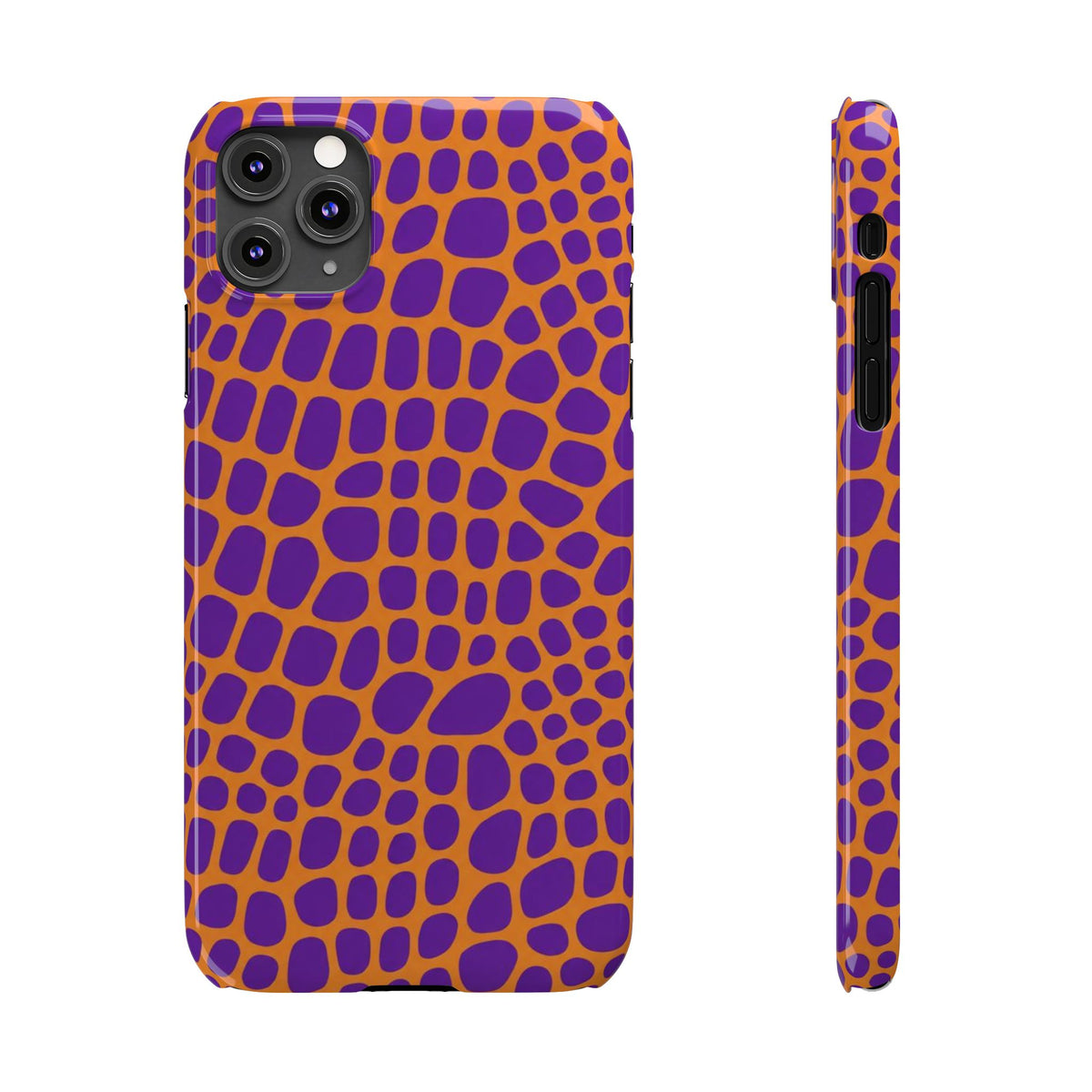 Purple & Orange Gator — Slim iphone Case