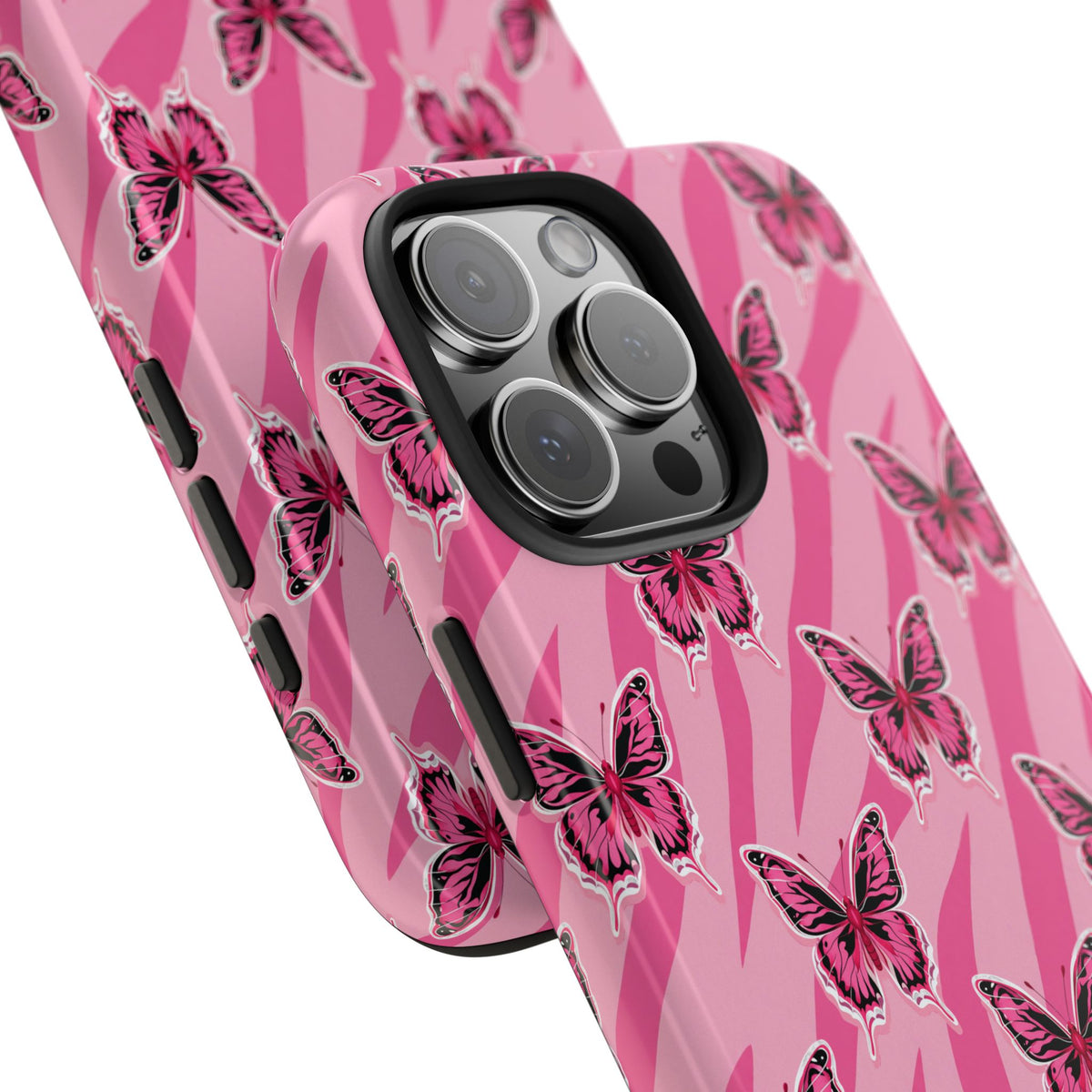 Pink Butterfly and Zebra— Tough Phone Case