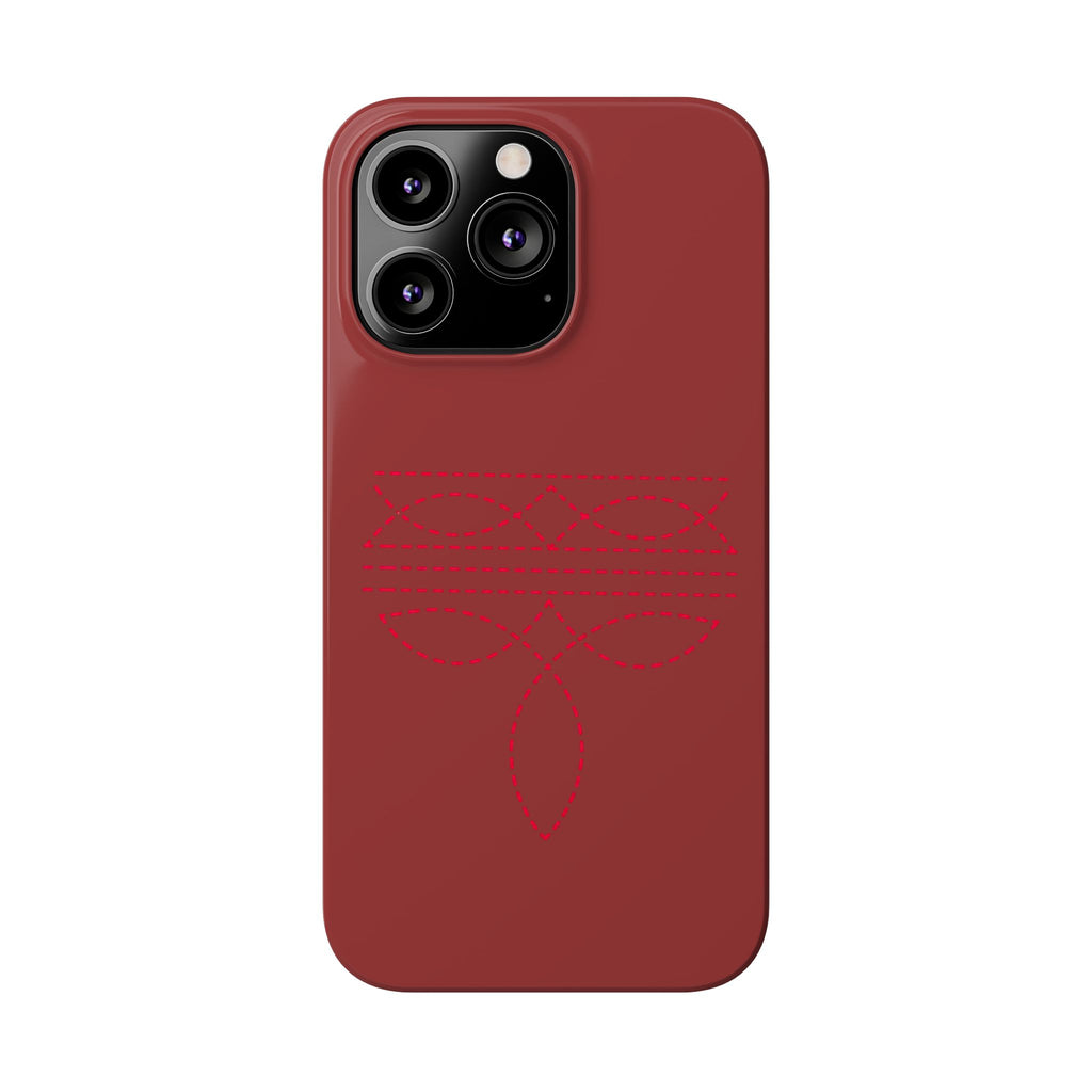 Red Boot Stitch — Slim iphone Case