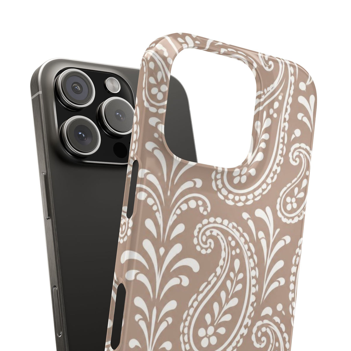 Beige Paisley — Slim iphone Case