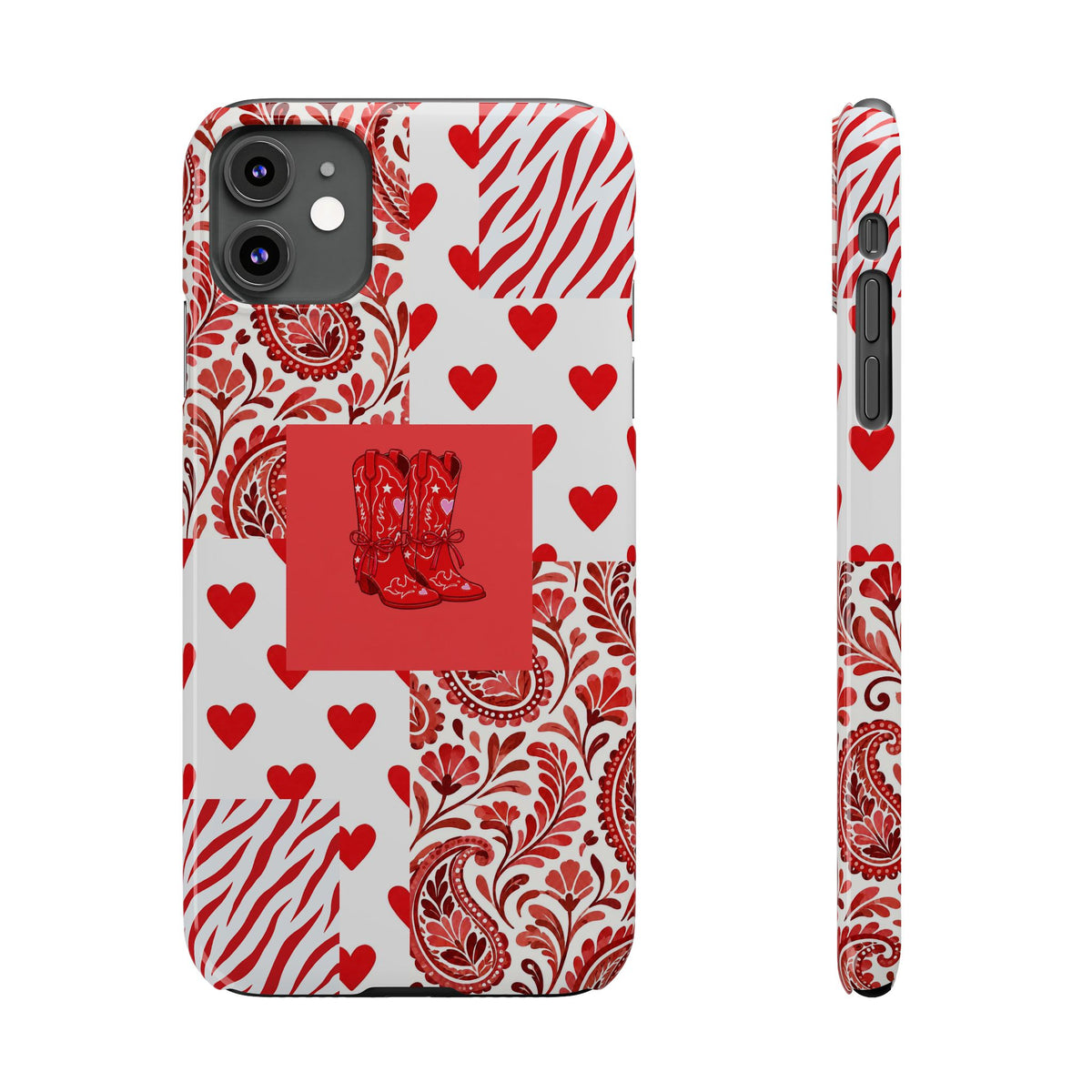 Red Boot Multi Pattern— Slim iPhone Case