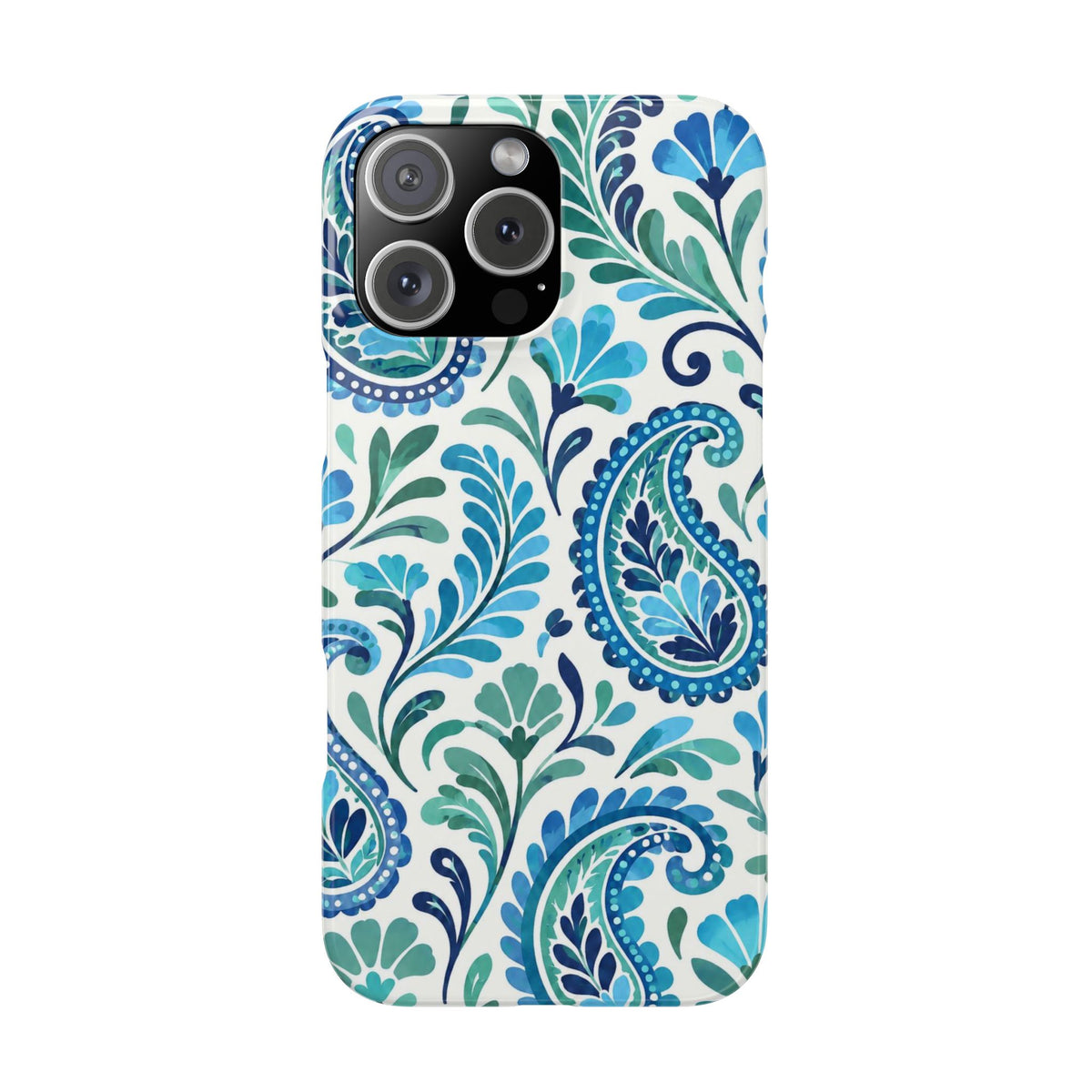 Blue Paisley Pattern— Slim Case for iPhone