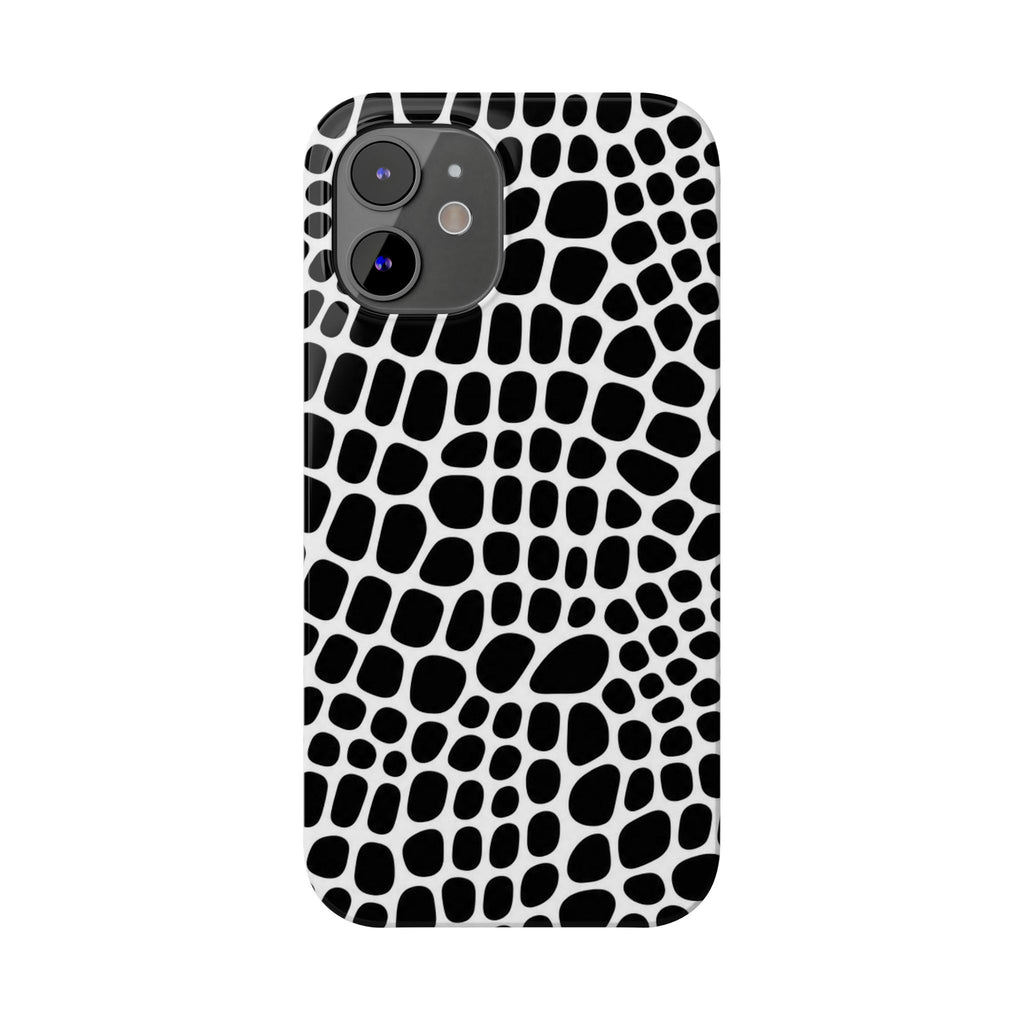 Black and White Gator — Slim iphone Case
