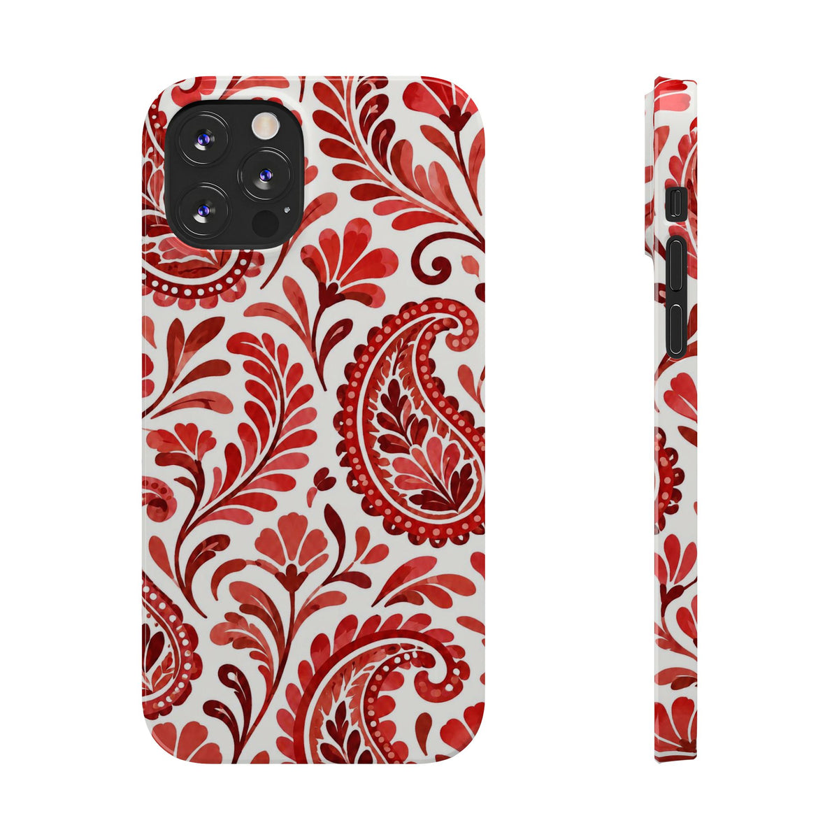 Red Paisley Pattern — Slim iphone Case
