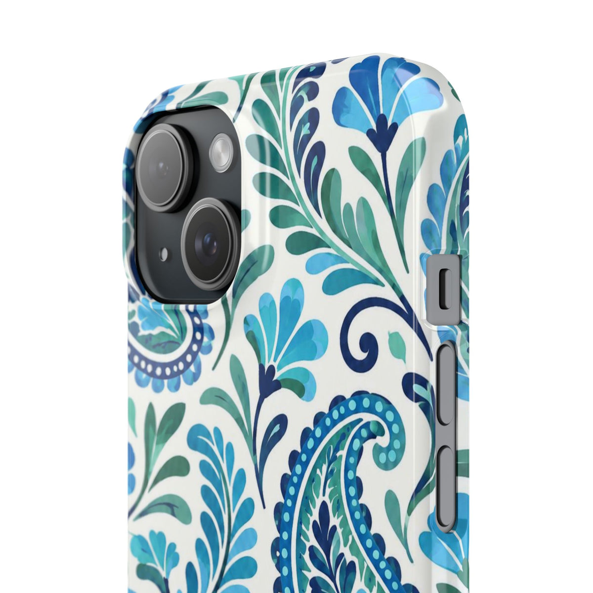 Blue Paisley Pattern— Slim Case for iPhone